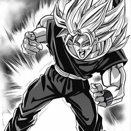 Image similar to super saiyan larry david, comic drawing style, artgerm