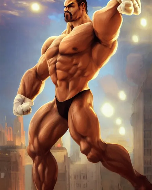 prompthunt: gigachad luigi bodybuilder fighting like saitama wearing a suit  in the mountain, fantasy character portrait, ultra realistic, anime key  visual, full body concept art like ernest khalimov, intricate details,  highly detailed