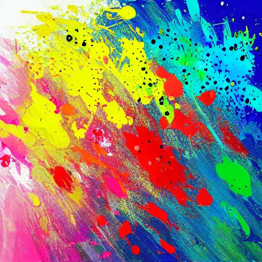 Image similar to paint splatter high quality artistic