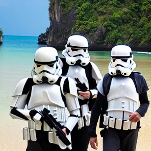 Image similar to storm troopers on holiday in thailand