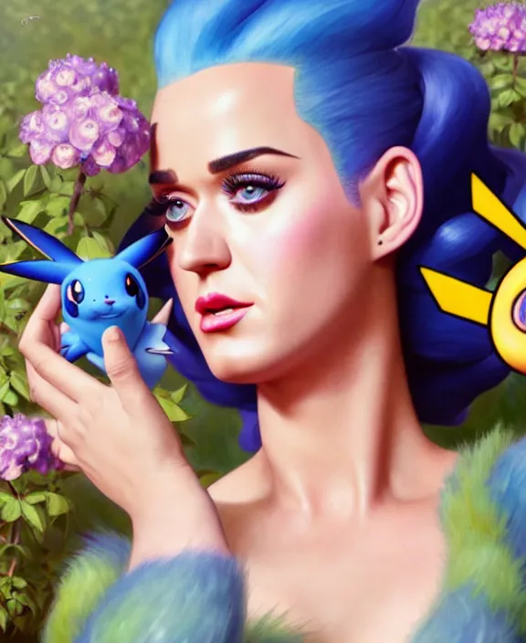 Prompt: katy perry as a character in pokemon, mottled coloring, adorable, childlike, pastoral environment, ultra realistic, concept art, art nouveau, photorealistic, octane render, 8 k, unreal engine. art by christopher marley and artgerm and greg rutkowski and alphonse mucha