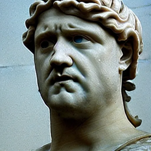Image similar to russell crowe as a greek marble statue