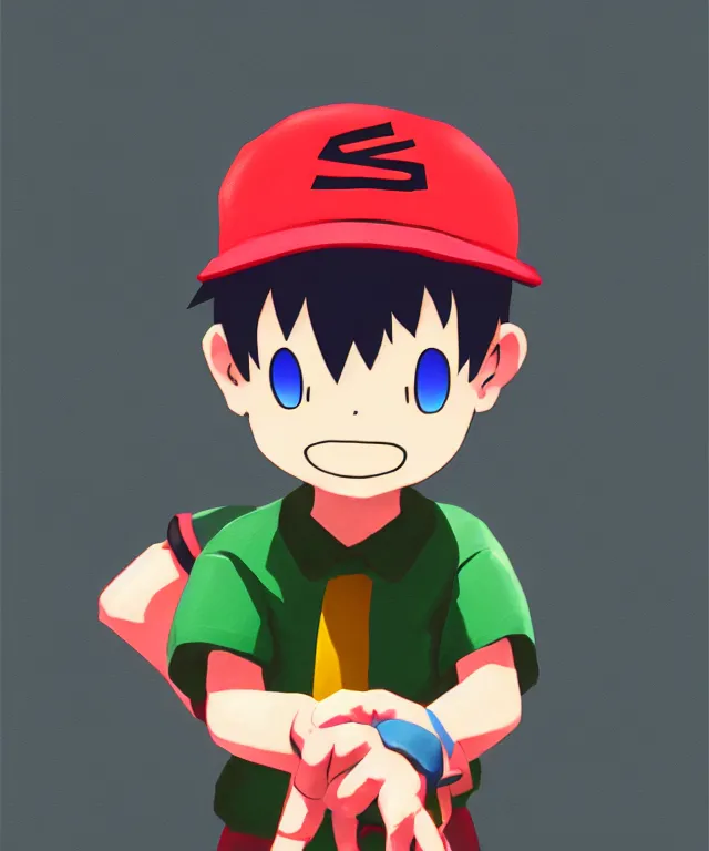 Image similar to ness from earthbound in the art style of ufotable studios, crisp 8 k line art, digital painting, artstation, concept art, matte, sharp focus, illustration