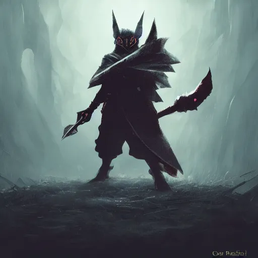 Image similar to Pikachu as a dark souls boss digital art in the style of Greg Rutkowski and Craig Mullins, 4k