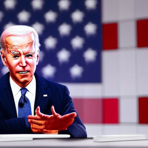 Image similar to joe biden on meth as seen in award winning animated pixar movie 4k octane render