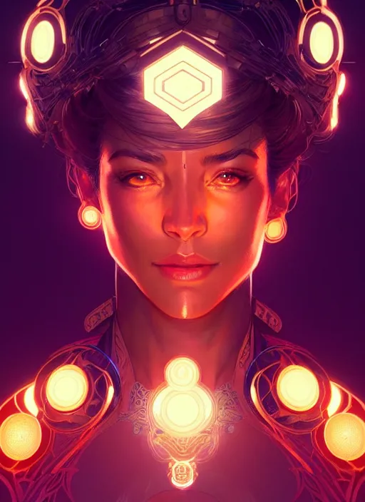 Image similar to symmetry!! portrait of apex legends, intricate, elegant, glowing lights!! highly detailed, digital painting, artstation, concept art, smooth, sharp focus, illustration, art by artgerm and greg rutkowski and alphonse mucha