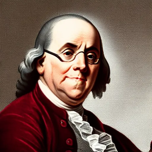 Image similar to photo of benjamin franklin at the met gala