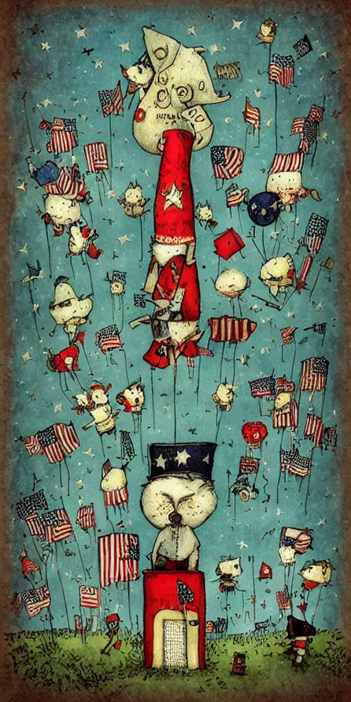 Image similar to a 4 th of july scene by alexander jansson