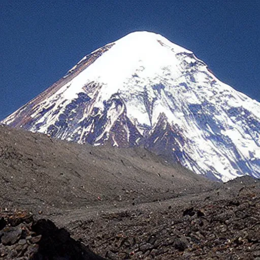 Prompt: “volcano on Mount Everest”