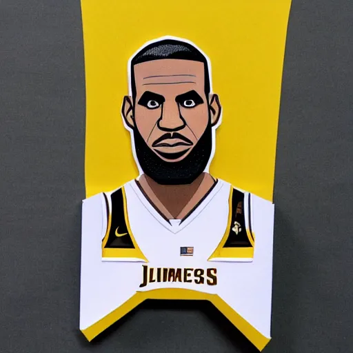 Image similar to lebron james paper craft