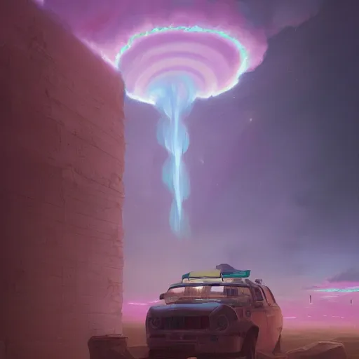 Image similar to highly detailed surreal vfx portrait of a tornado made out of pastel cubes, stephen bliss, unreal engine, greg rutkowski, loish, rhads, beeple, makoto shinkai and lois van baarle, ilya kuvshinov, rossdraws, tom bagshaw, global illumination, detailed and intricate environment