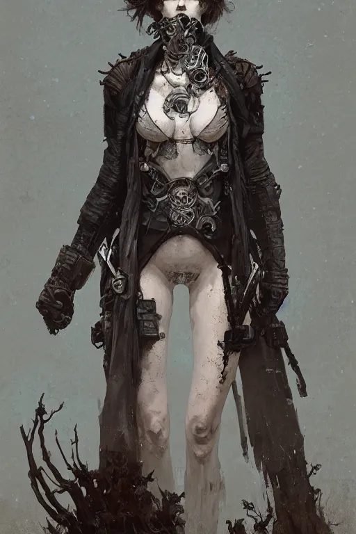 Prompt: a full body portrait of a beautiful post apocalyptic offworld nordic necromancer reposed by the magma pits, intricate, elegant, highly detailed, digital painting, artstation, concept art, smooth, sharp focus, illustration, art by krenz cushart and artem demura and alphonse mucha