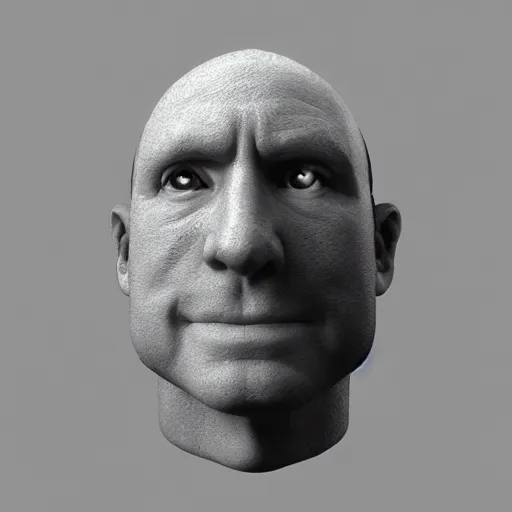 Prompt: reaction face 3D render