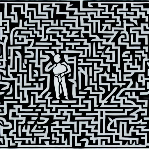 Image similar to man in the maze