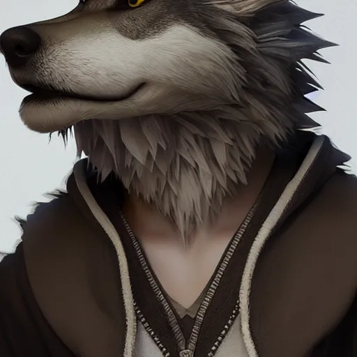 Prompt: photo realistic image of sora from kingdom hearts as an anthropomorphic wolf, stunning 3 d render inspired art by istvan sandorfi and greg rutkowski, perfect facial symmetry, realistic, highly detailed attributes and atmosphere, dim volumetric cinematic lighting,