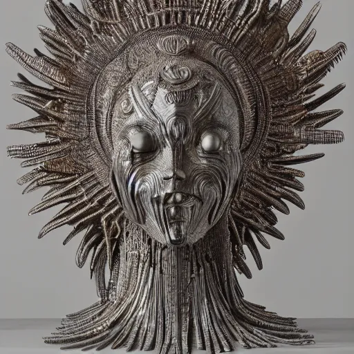 Image similar to the queen of the sun, intricately detailed abstract sculpture by Sarah Tse, zdzisław beksiński and h.r. giger