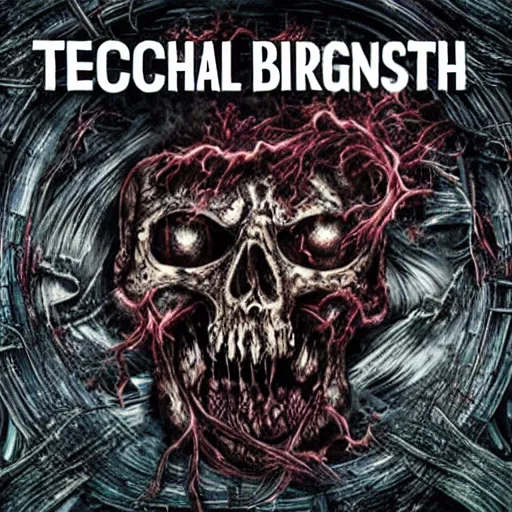 Image similar to Technical brutal death metal album