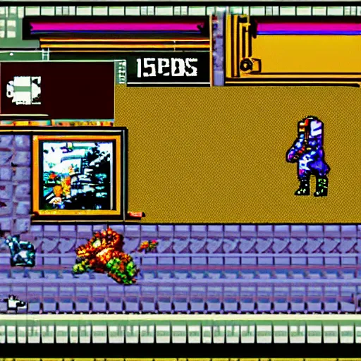 Prompt: Screenshot from the videogame Destiny for the SNES, 16-bit