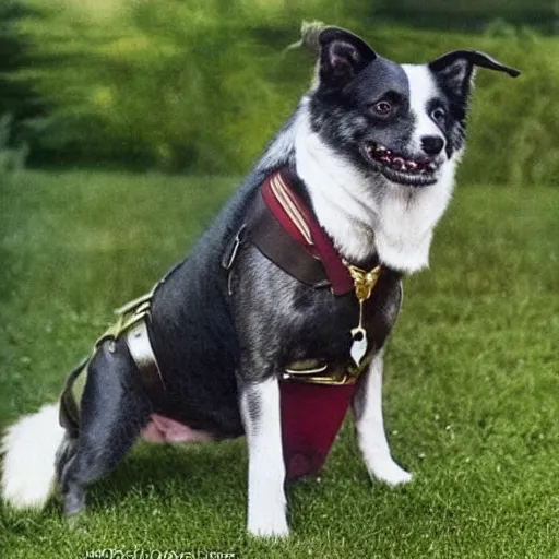 Prompt: Photograph of a dog that looks like Karl Marx