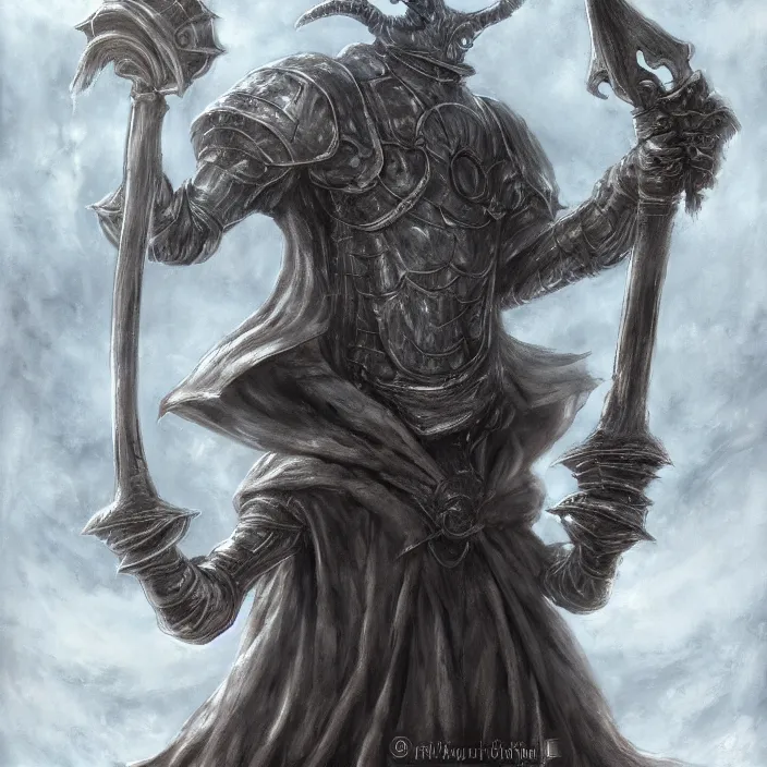 Image similar to squidward as a dark souls boss, trending on artstation, by david stoupakis