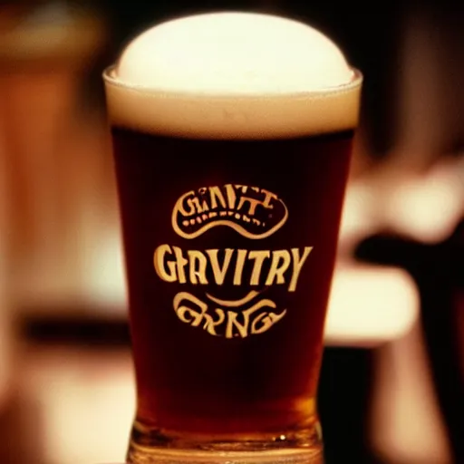 Image similar to The concept of gravity having a pint. lighting, highly detailed, art by artgerm, cinestill 800t