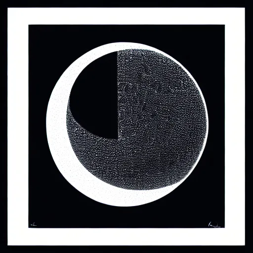 Prompt: geometric smiling moon symbol by karl gerstner, monochrome, symmetrical