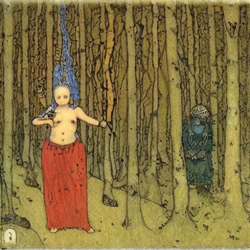 Image similar to pooping my pants, by john bauer