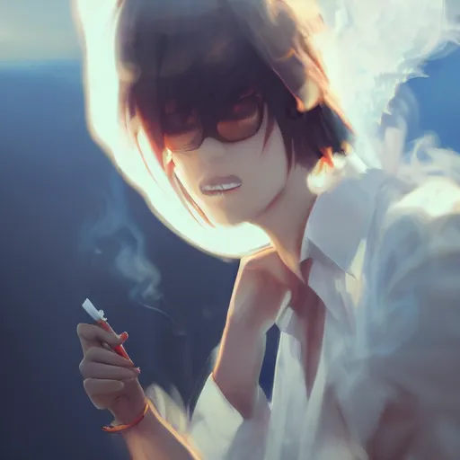 AI Art Generator: Anime boys smoking