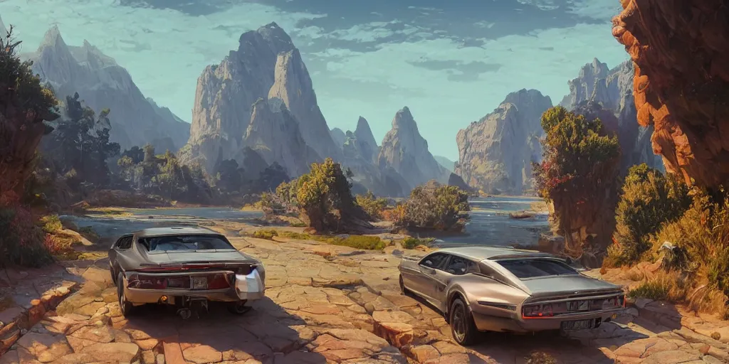 Prompt: highly detailed vanishing - point of a gleaming crystal archipelago in gta v, stephen bliss, unreal engine, illustration, fantasy art by greg rutkowski, loish, rhads, ferdinand knab, makoto shinkai and lois van baarle, ilya kuvshinov, rossdraws, tom bagshaw, global illumination, radiant light, detailed and intricate environment