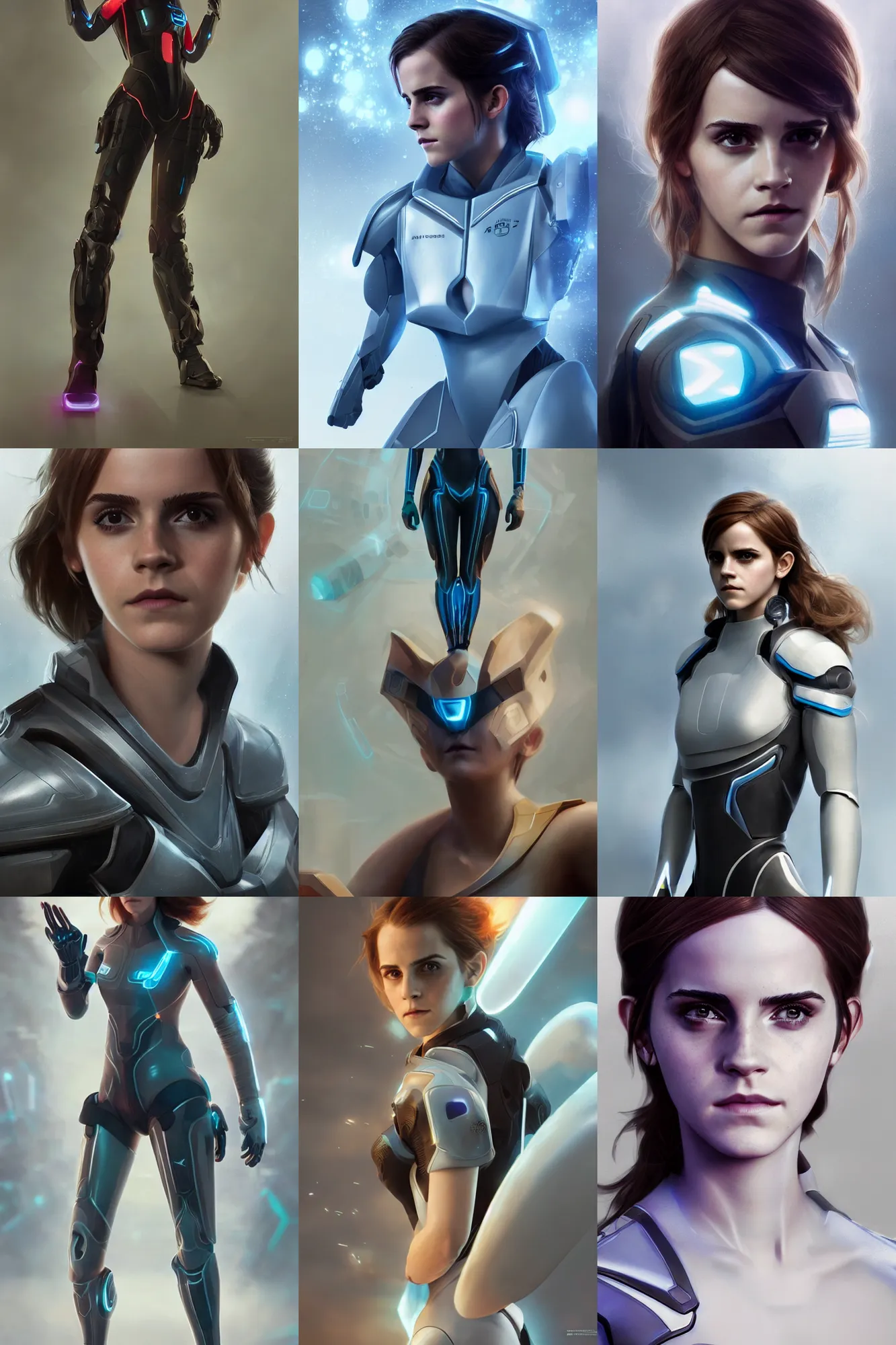 Prompt: emma watson as quorra from tron legacy, 3 d render, hyper - realistic detailed portrait, ruan jia, wlop. scifi, fantasy, magic the gathering, hyper detailed, octane render, concept art, peter mohrbacher