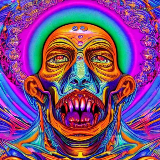 Image similar to dmt ego of death, 8 k, detailed