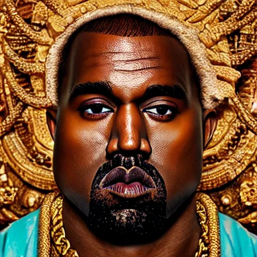 Prompt: kanye west as god, Cinematic, Portrait, Ultra-HD, Beautiful Lighting, insanely detailed and intricate, hypermaximalist, elegant, ornate, hyper realistic, super detailed