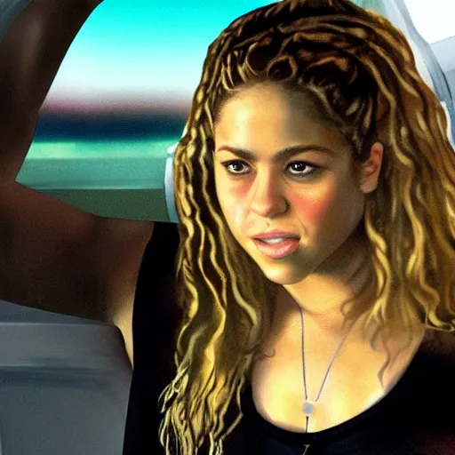 Image similar to shakira in ( a scanner darkly ) movie