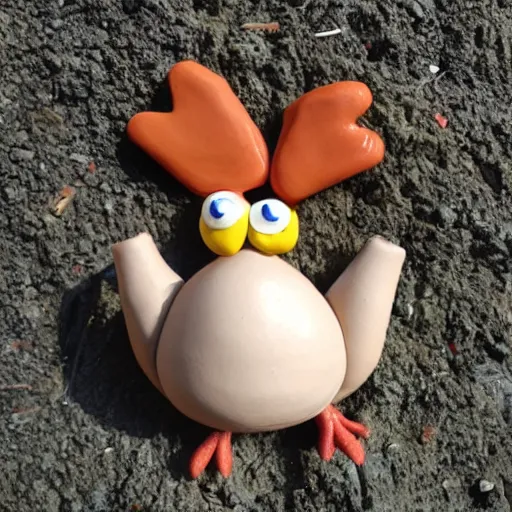 Prompt: cute clay turkey