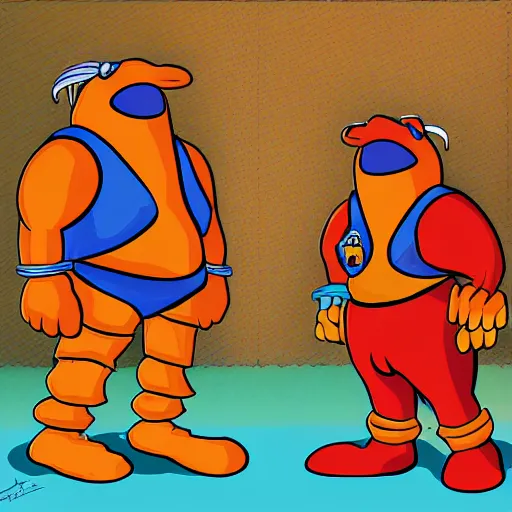 Portrait of Toejam and Earl wearing knight armor, 90s | Stable ...