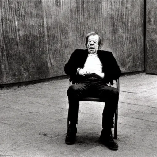 Image similar to vaclav havel on a photo by jan saudek