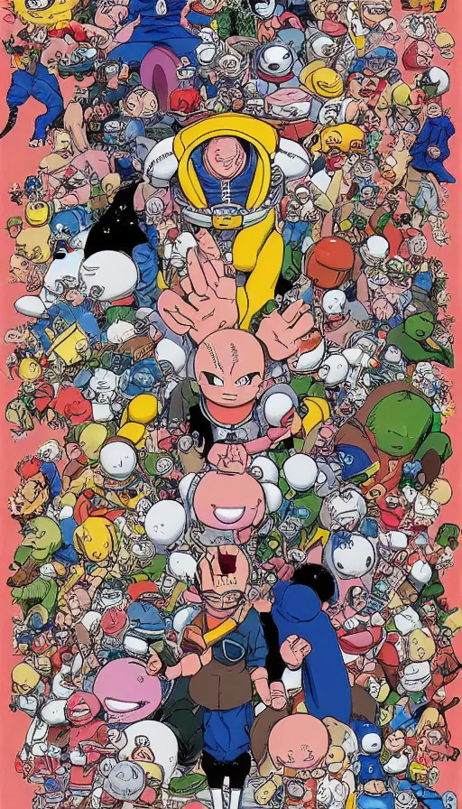 Prompt: The end of an organism, by Akira Toriyama