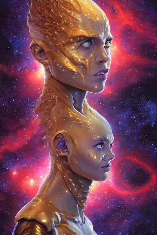 Image similar to beautiful oil painting with high detail of a wise Space ent((((Melting))))) made of stars and plasma, hybrid from dungeons and dragons and art direction by James Cameron ;by artgerm; wayne reynolds art station; cinematic quality character render; low angle; ultra high quality model; production quality cinema model