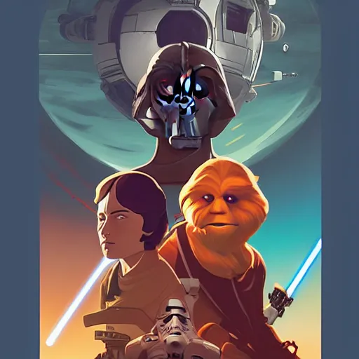 Prompt: face icon stylized minimalist star wars : episode v - the empire strikes back 1 9 8 0, loftis, cory behance hd by jesper ejsing, by rhads, makoto shinkai and lois van baarle, ilya kuvshinov, rossdraws global illumination