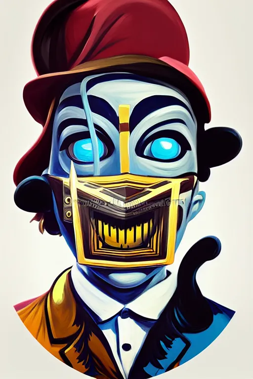 Image similar to masked skateboarder smile on face pop art, pixel, bioshock art style, face features, body features, ultra realistic art, digital painting, concept art, smooth, sharp focus, illustration, intricate, without duplication, elegant, confident posse, art by artgerm and richard hamilton and mimmo rottela, kirokaze and paul robertson