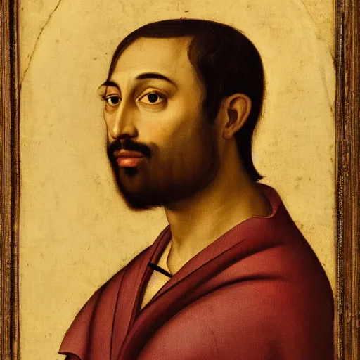 Image similar to renaissance portrait of mutahar anas