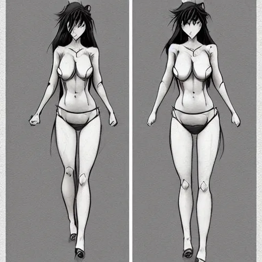 Prompt: expressive visual novel female character poses from the waist up, digital art, expressive, sketch, pen