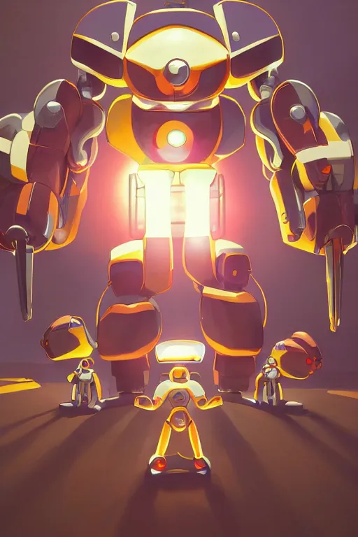 Image similar to metabots medabots medarotto medarot robot minimalist comics, behance hd by jesper ejsing, by rhads, makoto shinkai and lois van baarle, ilya kuvshinov, rossdraws global illumination ray tracing hdr radiating a glowing aura