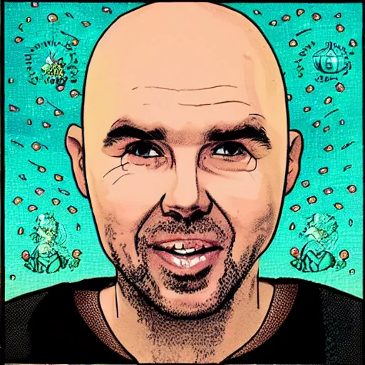 Image similar to Karl Pilkington tarot card