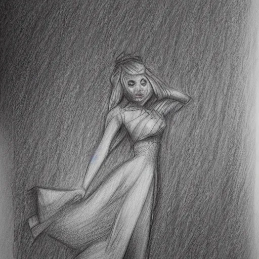 Image similar to dream. pencil sketch