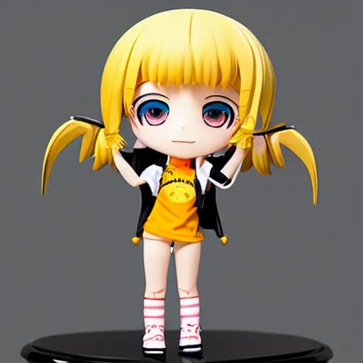 Prompt: billie eillish as a chibi anime nendroid