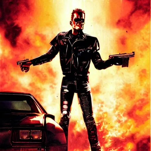 Image similar to terminator movie cover art