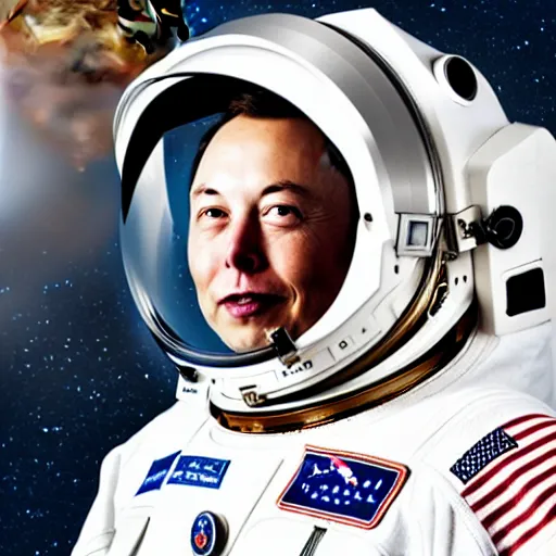 Prompt: elon musk as an astronaut in mars, highly detailed