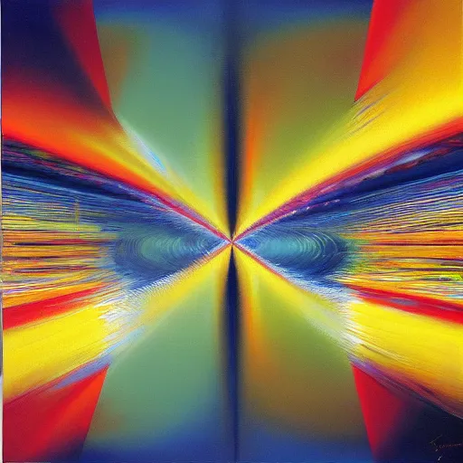 Image similar to abstract art representing momentum, oil painting by john berkey and gabriel dawe, masterwork