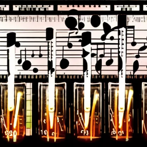 Image similar to music in a test-tube